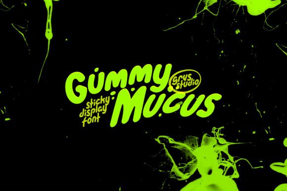 Gummy Mucus Funny Display Font for Creative Projects