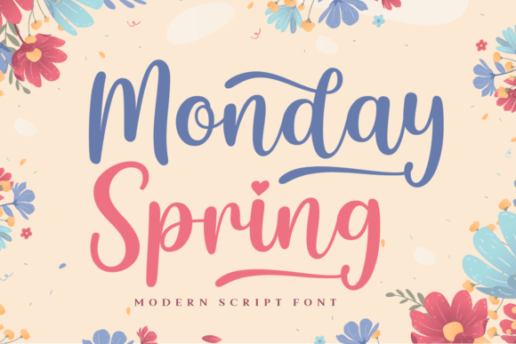 Monday Spring Script Font for Handmade Creations