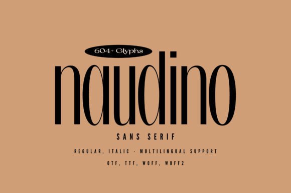 Naudino: A Minimalist Typeface for Handmade Creations