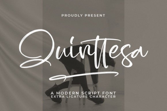 Quinttesa: A Modern Script Font for Creative Branding
