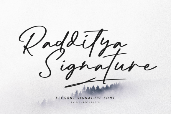 Radditya Signature Font for Editorial Design